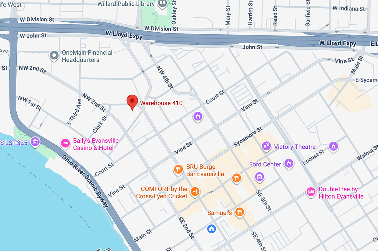 Warehouse 410 location map